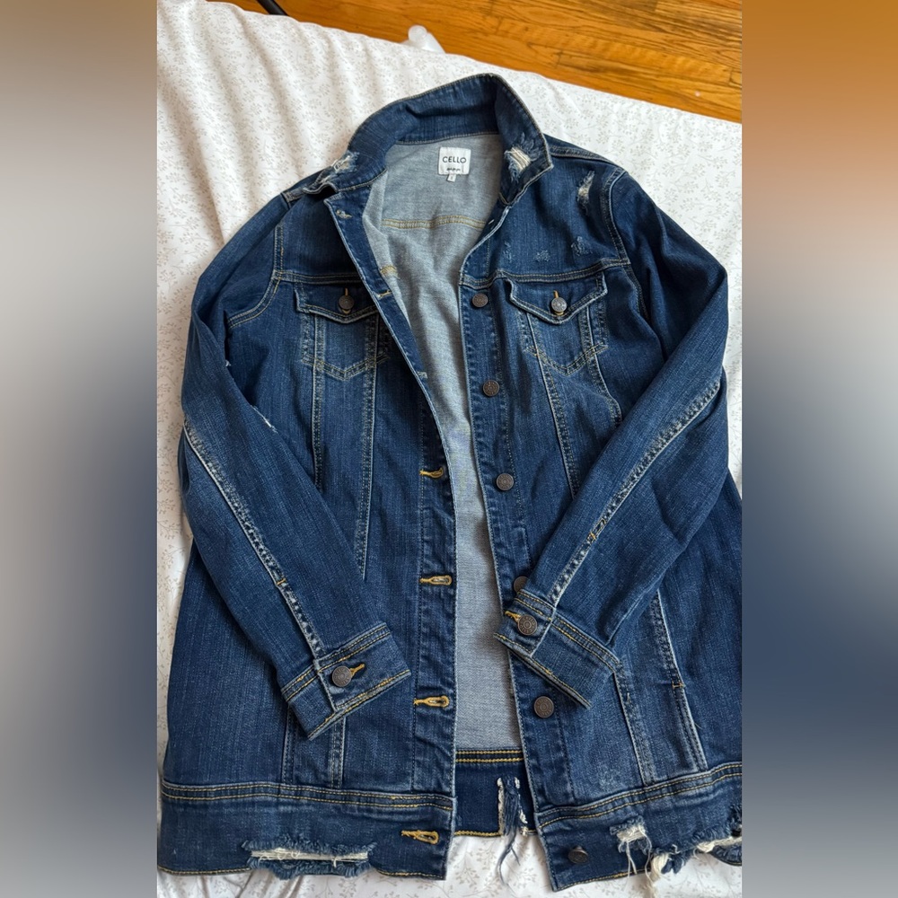 Long Ripped Jean Jacket